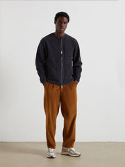 Fletcher Zip Through Fleece (True Navy) Styled