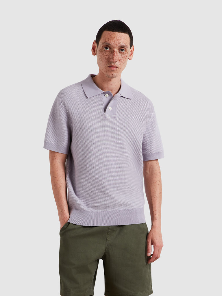 Birch Knitted Polo Shirt Dusky