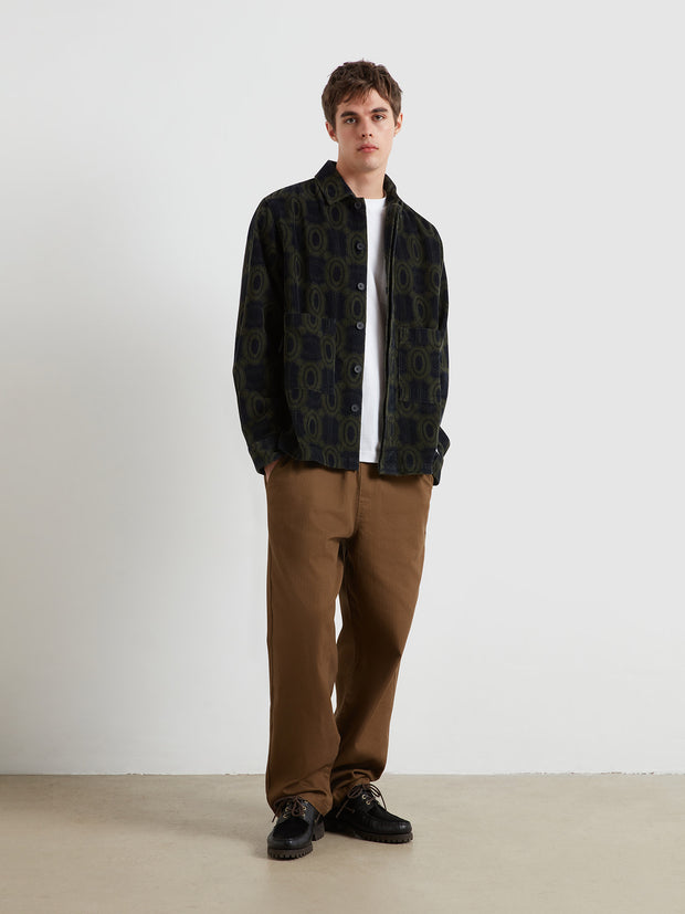 Stanley Cord Overshirt (True Navy) Styled