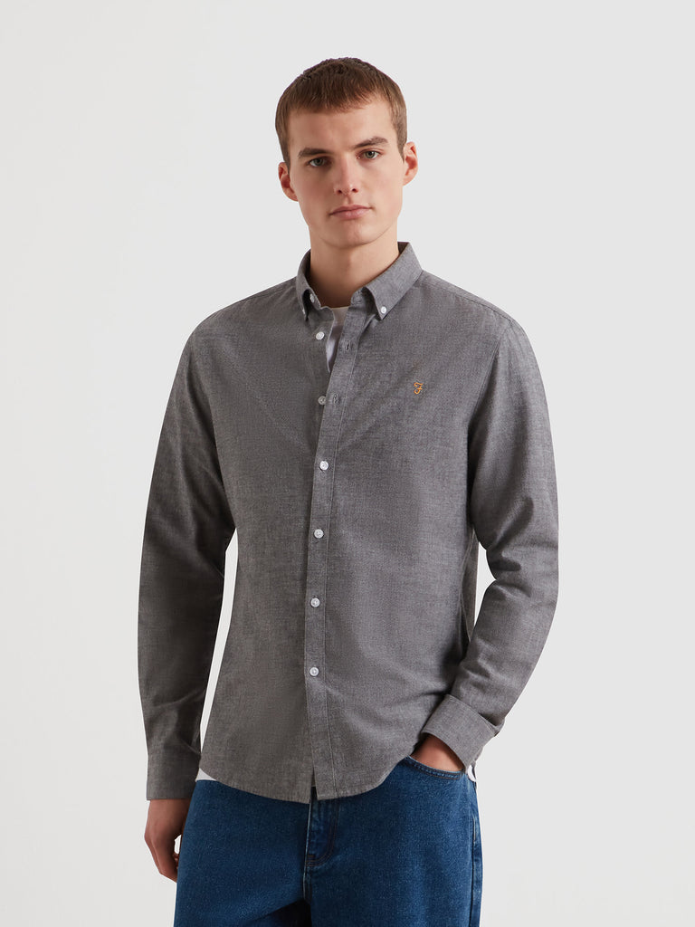 Steen Casual Fit Shirt Mid Marl