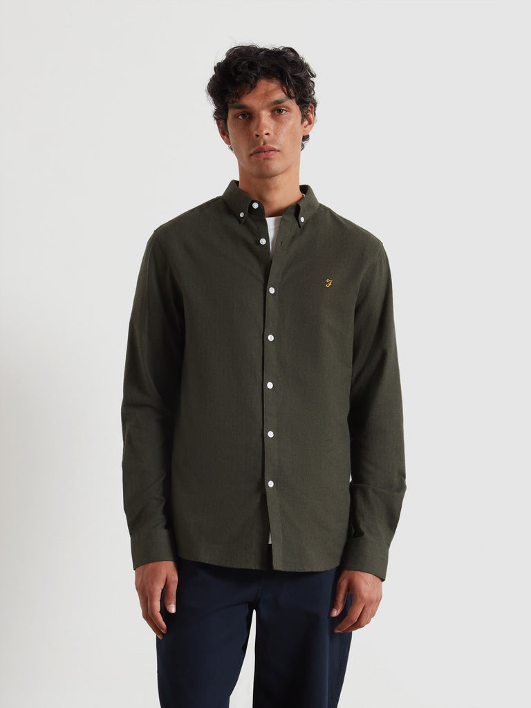Milners Shirt Evergreen Marl