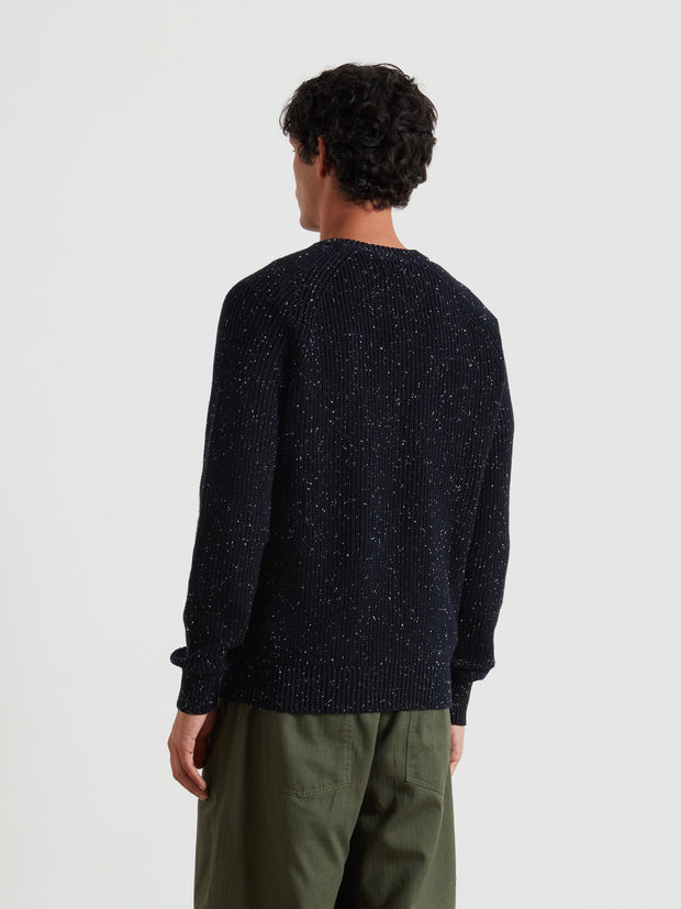 Sage Nepped Sweater (True Navy) Back