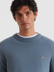 Maidstone Lambswool Sweater (Chalk Blue) Detail