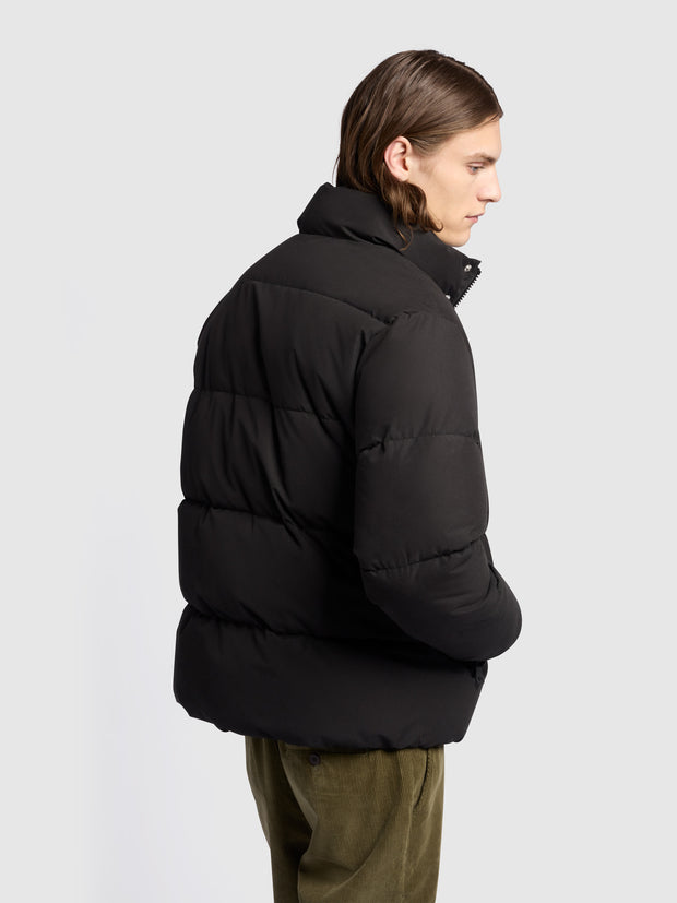 Praiano Regular Fit Wadded Coat In Black
