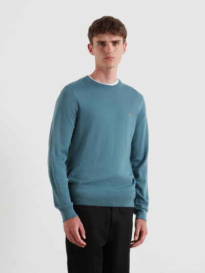 Mullen Merino Wool Sweater (Chalk Blue) Front