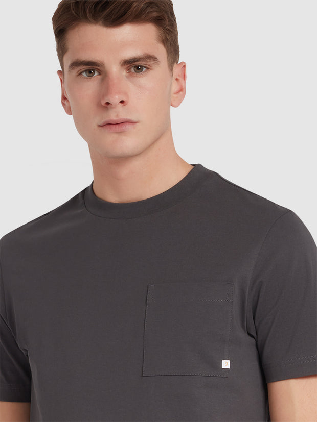 Stacy Regular Fit Pocket T-Shirt In Charcoal