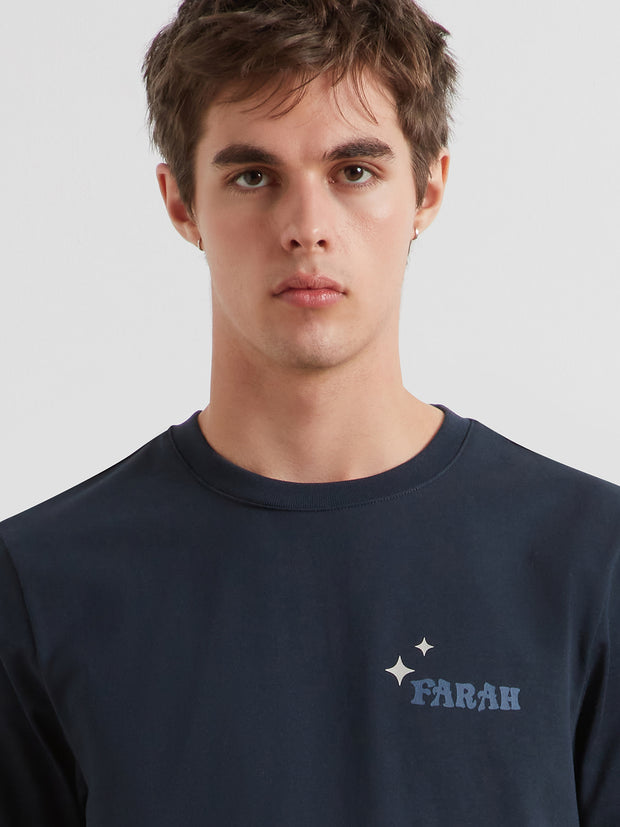 Roderick Graphic T-Shirt (True Navy) Detail