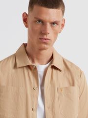 Ramsey Lightweight Overshirt (Light Sand) Detail