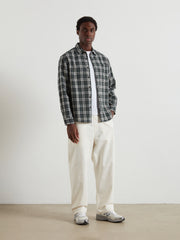 Hardaker Check Overshirt (Rosemary) Styled