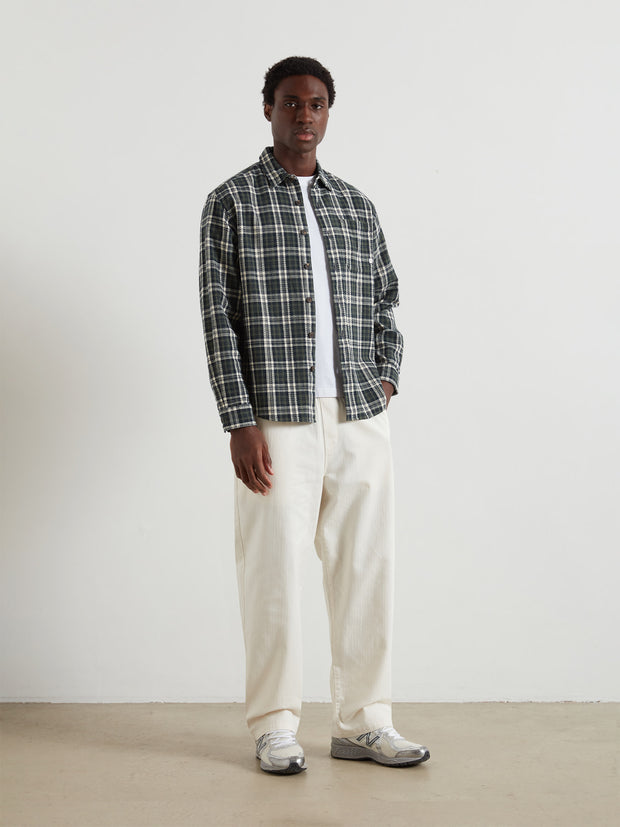 Hardaker Check Overshirt (Rosemary) Styled