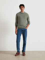 Maidstone Lambswool Sweater (Tarragon Green) Styled