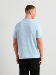 Rushden Striped T-Shirt (Reef Blue) Back