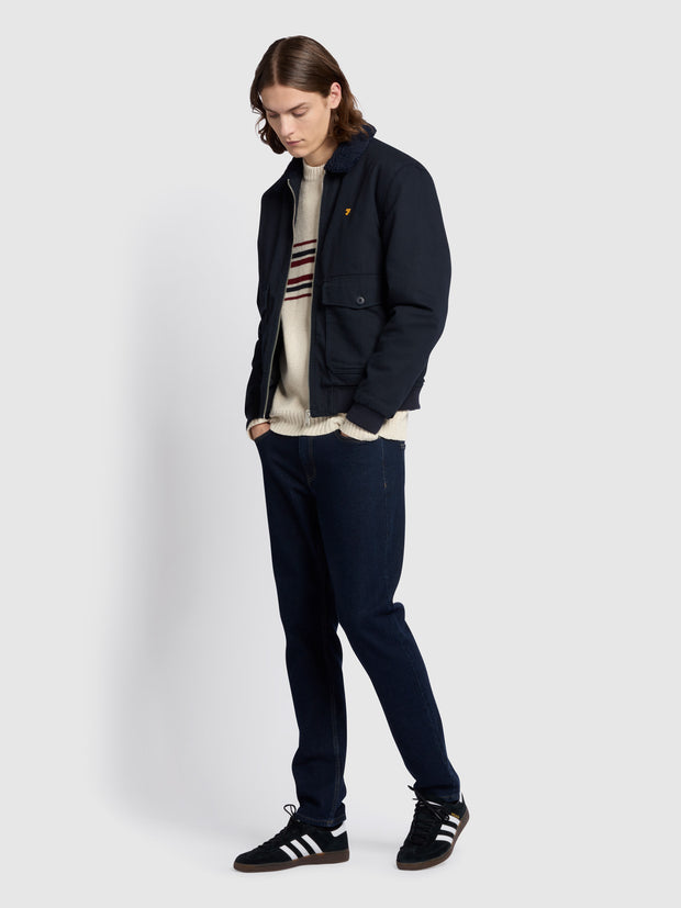 Sistine Regular Fit Blouson Jacket In True Navy
