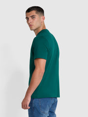 Danny Regular Fit Organic Cotton T-Shirt In Botanic Green