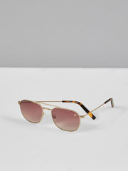 Square Aviator Sunglasses In Gold