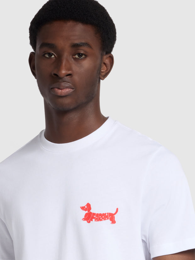 Genoa Regular Fit Graphic T-Shirt In White
