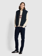 Lazio Regular Fit Chest Stripe Crew Neck Sweater In Cream