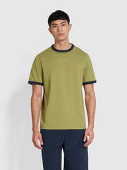Groves Regular Fit T-Shirt In Moss Green