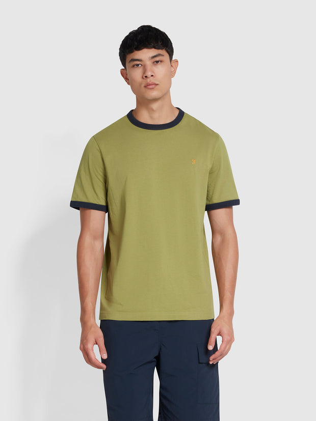 Groves Regular Fit T-Shirt In Moss Green