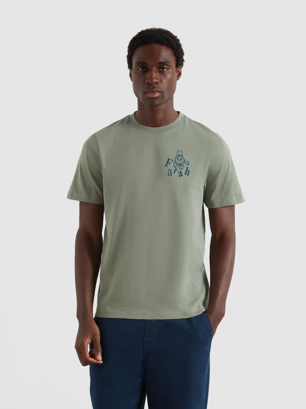 Marcham Graphic T-Shirt (Tarragon Green) Front