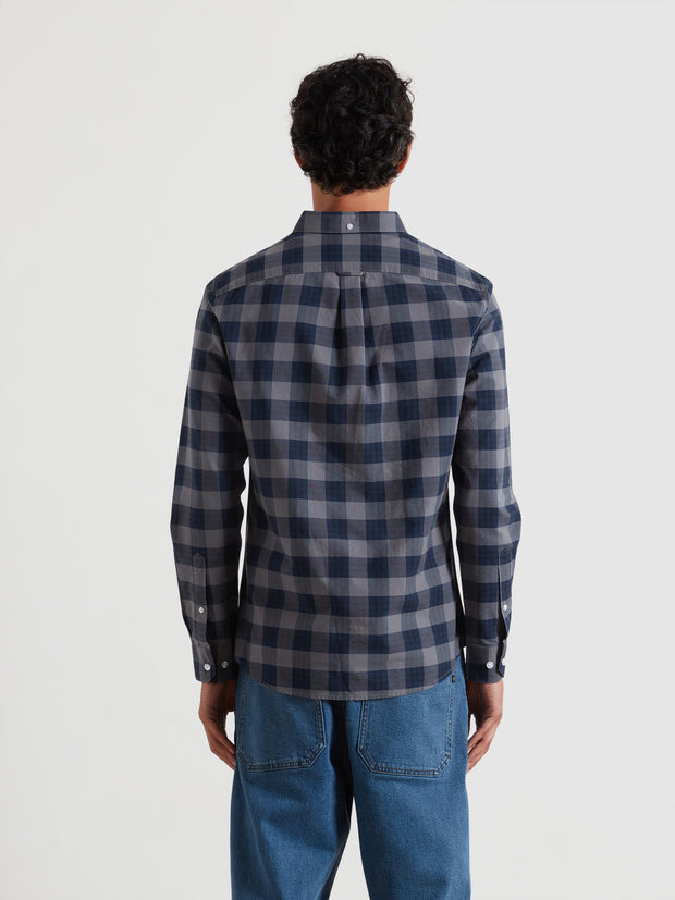 Brewer Check Oxford Shirt (Yale) Back