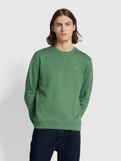 Tim Slim Fit Crew Neck Sweatshirt In Wreath Green