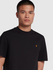 Danny Regular Fit Organic Cotton T-Shirt In Black
