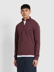 Kelly Quarter Zip Sweatshirt (Farah Red) Front