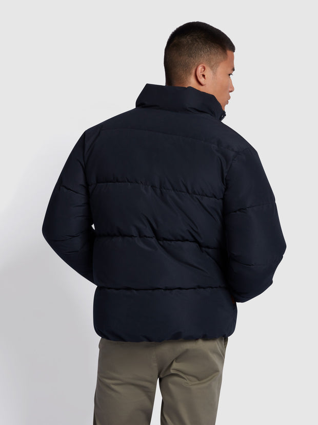 Praiano Regular Fit Wadded Coat In True Navy