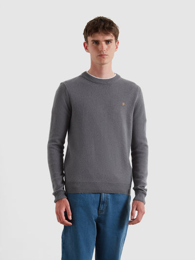 Maidstone Lambswool Sweater (Grey Shade) Front
