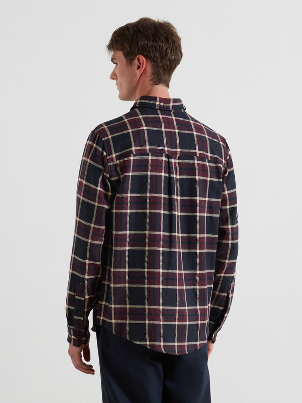 Christian Check Overshirt (Bordeaux) Back