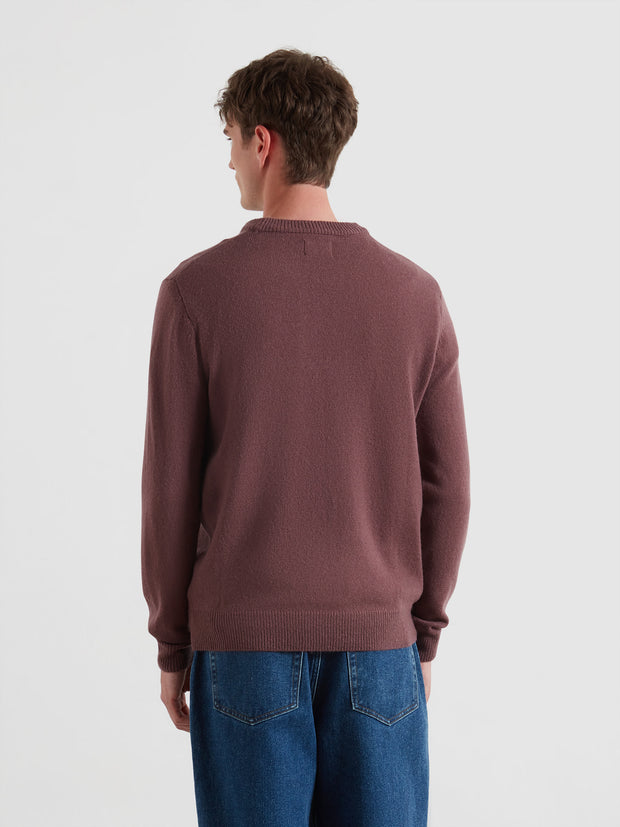 Maidstone Lambswool Sweater (Dusky Mauve) Back