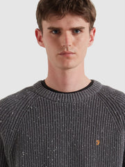 Sage Nepped Sweater (Grey Shade) Detail