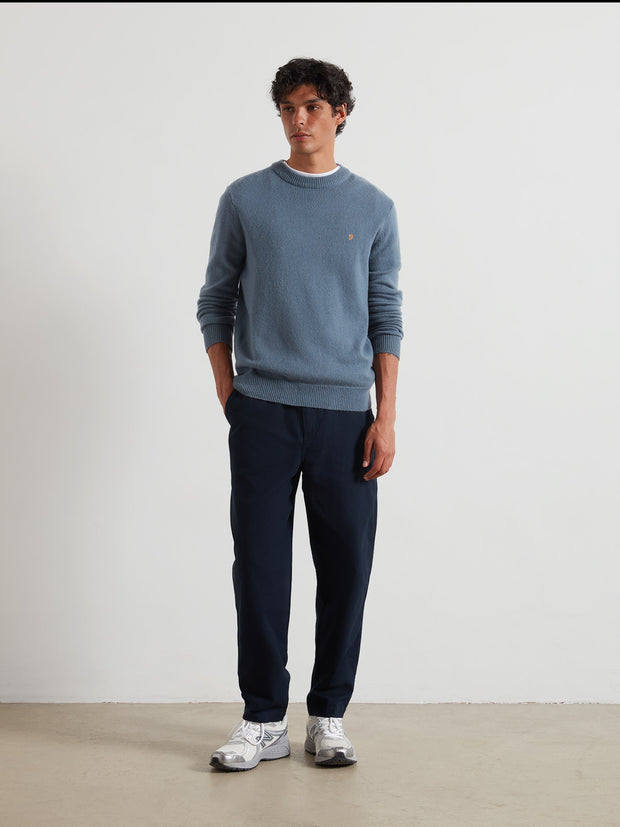 Maidstone Lambswool Sweater (Chalk Blue) Styled