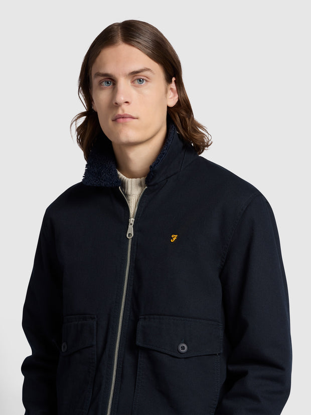 Sistine Regular Fit Blouson Jacket In True Navy