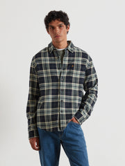 Christian Check Overshirt (Tarragon Green) Front