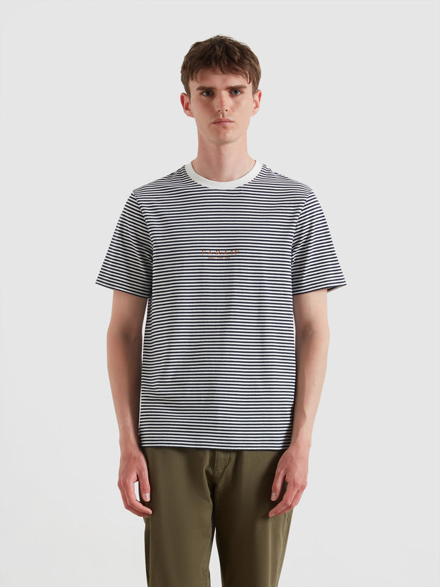 Goldney Stripe T-Shirt (True Navy) Front