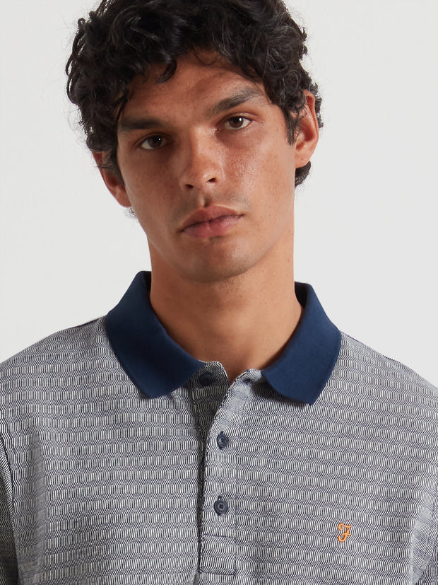 Cotham Jacquard Polo Shirt (Yale) Detail