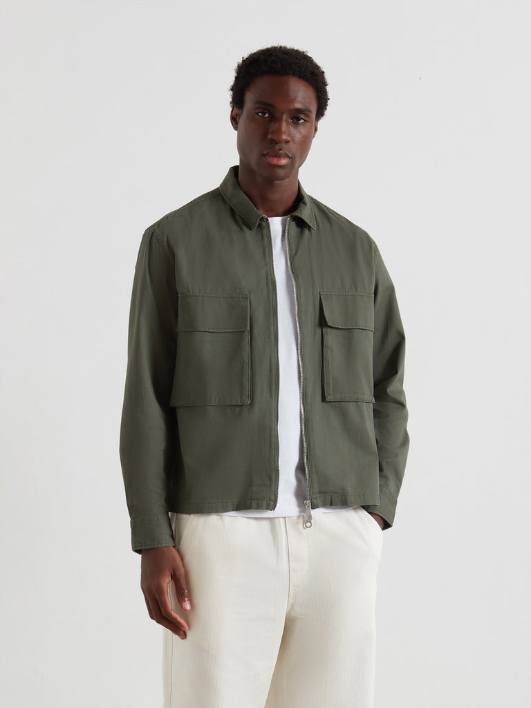 Murphy Zipped Overshirt Rosemary