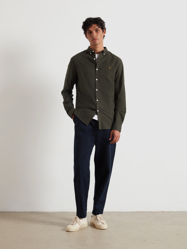 Hawtin Relaxed Tapered Fit Full Length Trousers (True Navy) Styled