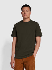 Danny Regular Fit Organic Cotton T-Shirt In Evergreen