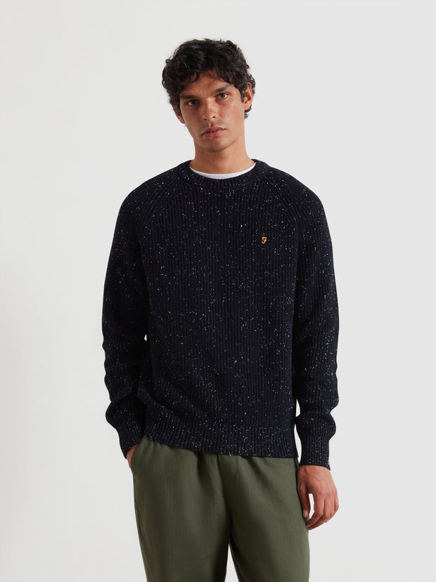 Sage Nepped Sweater (True Navy) Front
