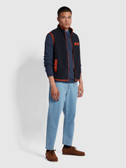 Birchall Slim Fit Crew Neck Sweater In Sailor Blue