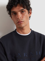 Lynmouth Graphic Sweatshirt (True Navy) Detail
