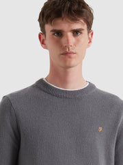 Maidstone Lambswool Sweater (Grey Shade) Detail