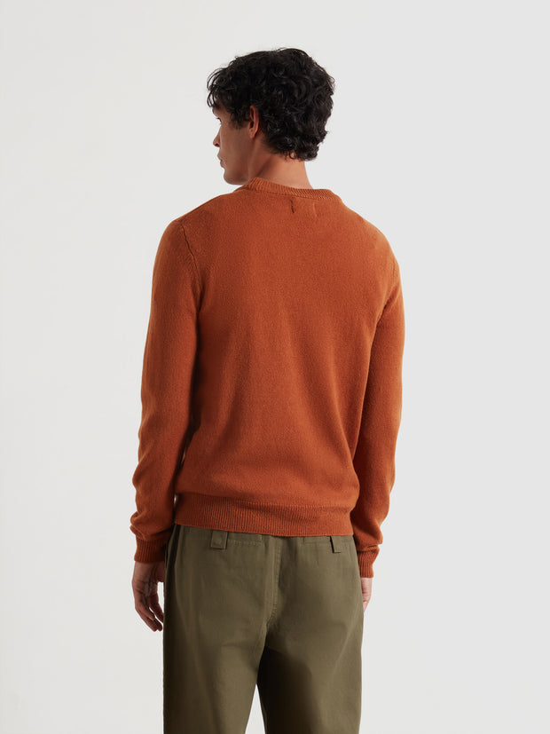 Maidstone Lambswool Sweater (Burnt Ochre) Back