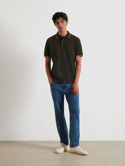 Elton Tipped Polo Shirt (Evergreen) Styled