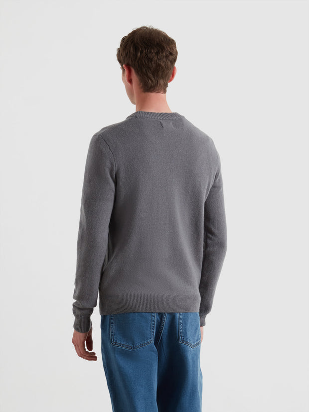 Maidstone Lambswool Sweater (Grey Shade) Back