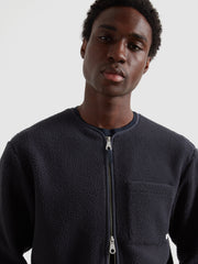 Fletcher Zip Through Fleece (True Navy) Detail