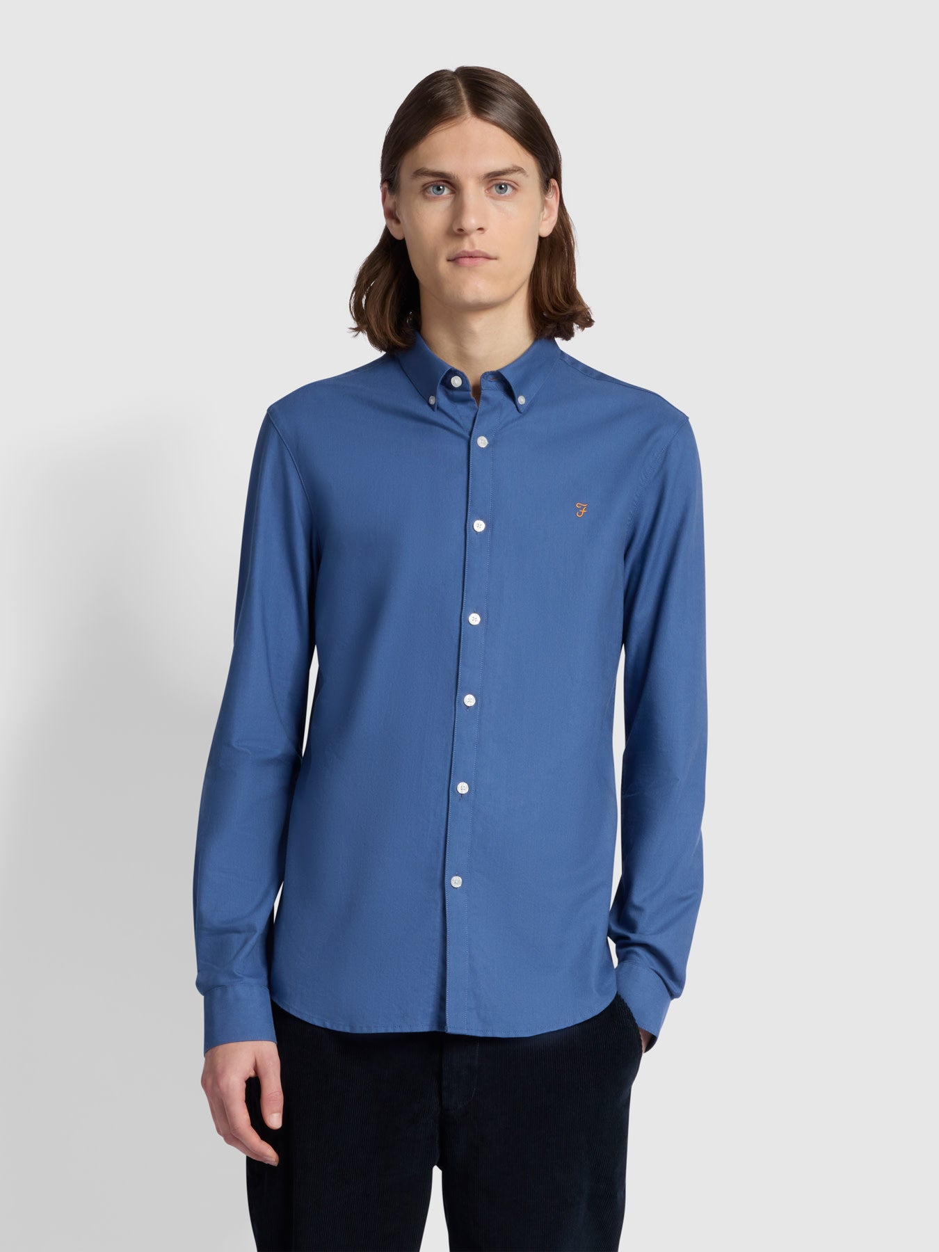 Camisa De Algodón Oxford +1,90 M - Negro Iris - Tallas Grandes - 22.00